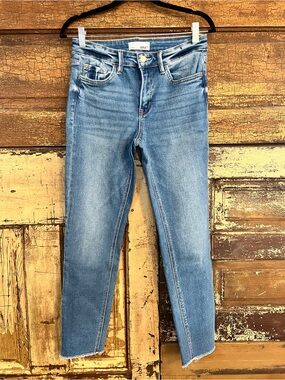 VERVET Mid Rise Skinny Jeans | Raw Hem Ankle Denim | NWOT | Size 28